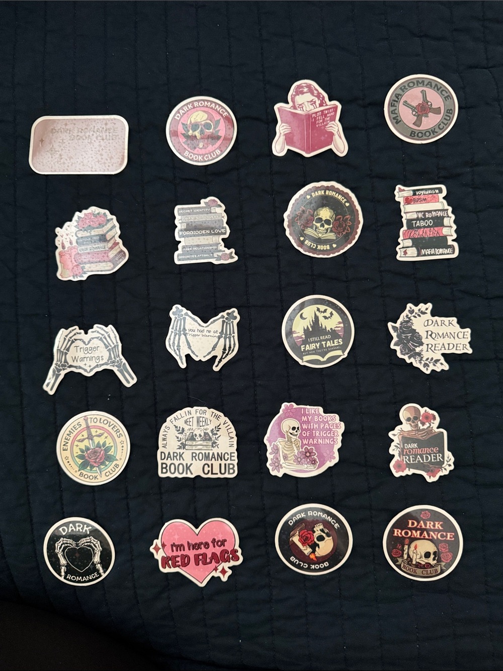 Bundle of 20 Dark Romance Bookish Stickers
